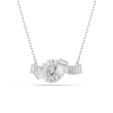 Swarovski Matrix Baguette Cut Knot Necklace 1.2 x 2.6cm, 42 - 49cm
