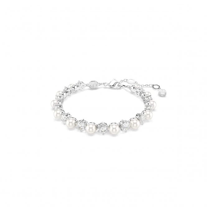 Swarovski Jewellery Swarovski Matrix Crystal & Pearl Tennis Bracelet 0.5cm, 16.5-21cm