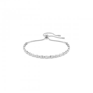 Swarovski Matrix Mixed Round Cuts Crystal Adjustable Slider Tennis Bracelet 0.2cm, 12-24cm