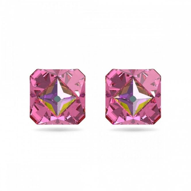 Swarovski Jewellery Swarovski Matrix Pyramid Cut Pink Gold Tone Stud Earrings 1 x 1.4cm
