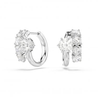Swarovski Matrix Round Cut Crystal Hoop Earrings 1.5 x 1 x 1.9cm