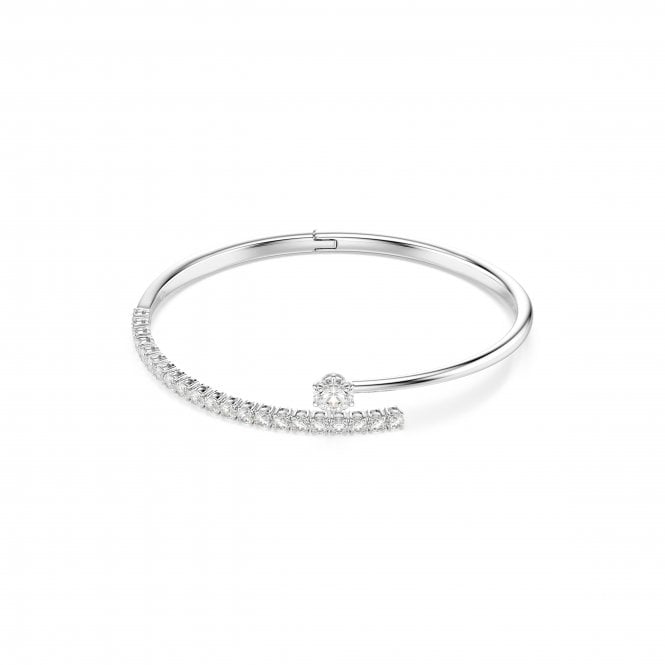 Swarovski Jewellery Swarovski Matrix Round Cut Crystal Open Bangle 1.1 x 0.6cm, 5.8 x 4.8cm