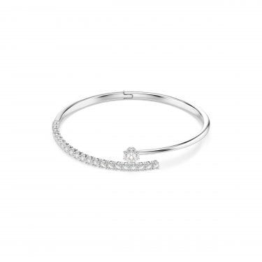 Swarovski Matrix Round Cut Crystal Open Bangle 1.1 x 0.6cm, 5.8 x 4.8cm