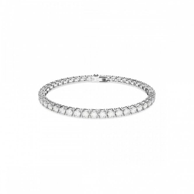 Swarovski Jewellery Swarovski Matrix Round Cut Crystal Tennis Bracelet Medium Length 0.4cm, 16.5cm 