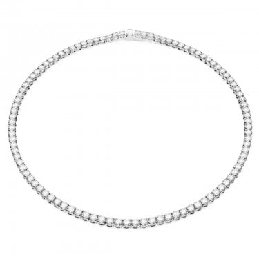 Swarovski Matrix Round Cut Crystal Tennis Necklace 0.4cm, 41cm 