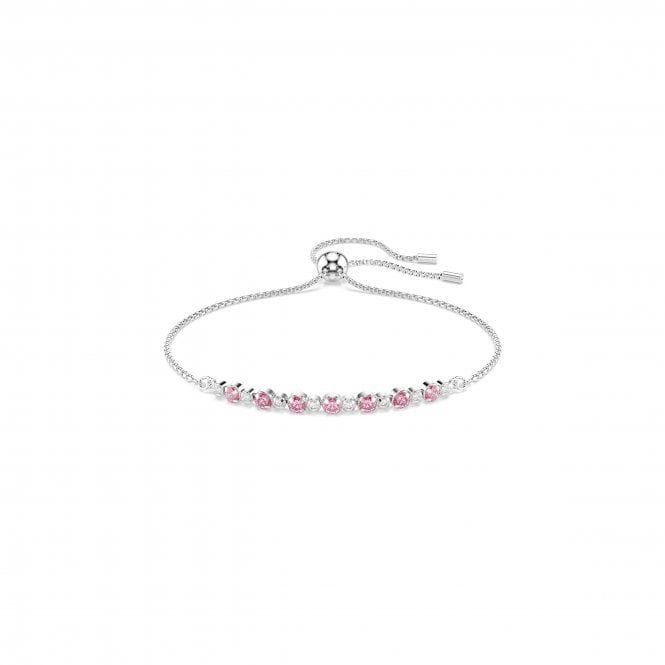 Swarovski Jewellery Swarovski Matrix Round Cut Pink Crystal Adjustable Slider Bracelet 0.3 x 4cm, 12-24cm