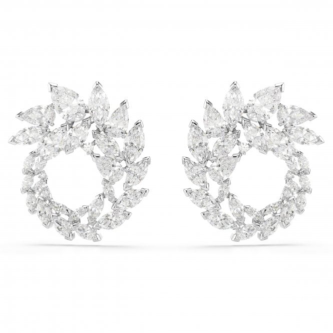 Swarovski Jewellery Swarovski Mesmera Marquise Cut Crystal Round Stud Earrings 2.4 x 2.1cm