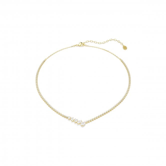 Swarovski Jewellery Swarovski Mesmera Mixed Cuts Crystal Gold Tone Necklace 0.6cm, 38-45cm