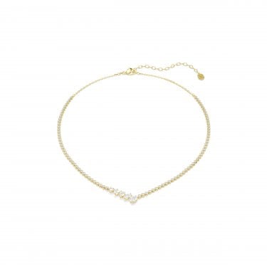 Swarovski Mesmera Mixed Cuts Crystal Gold Tone Necklace 0.6cm, 38-45cm