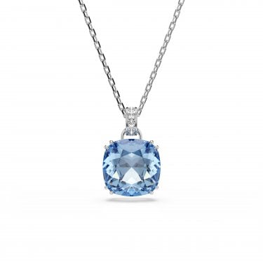 Swarovski Millenia Cushion Cut Blue Crystal Necklace 1.9 x 1.2cm, 38-45cm