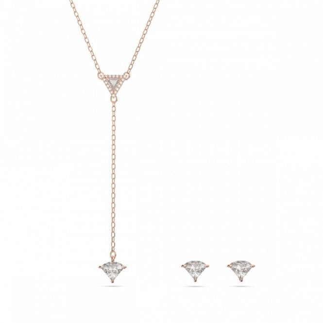 Swarovski Jewellery Swarovski Ortyx Y Triangle Cut Rose Gold Tone ...