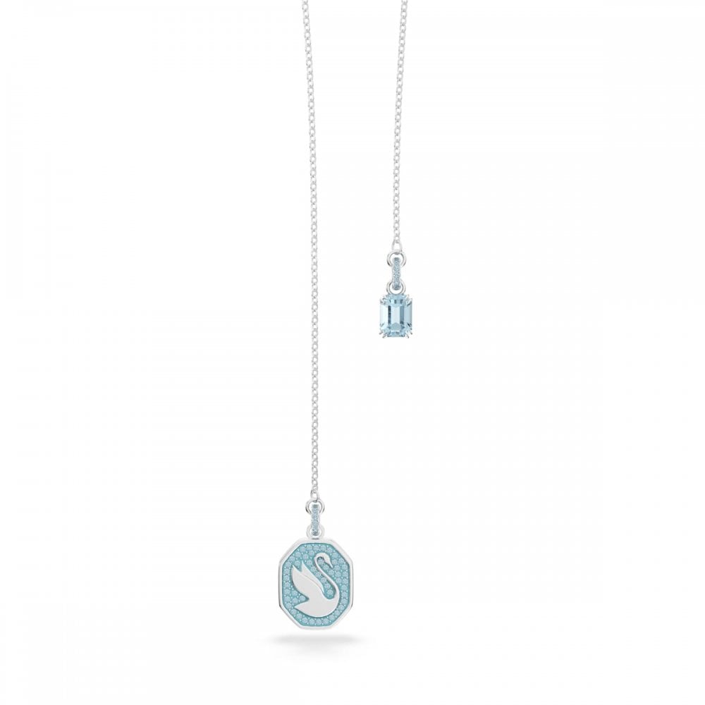Swarovski Jewellery Swarovski Signum Swan Blue Y Necklace 2.2x1.45cm ...