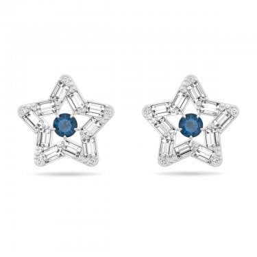 Swarovski Stella Mixed Cuts Star Blue Stud Earrings 1.6cm