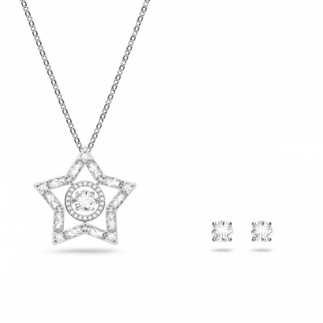 Swarovski Jewellery Swarovski Stella Mixed Cuts Star Necklace & Earrings Set 2.3cm, 38cm 