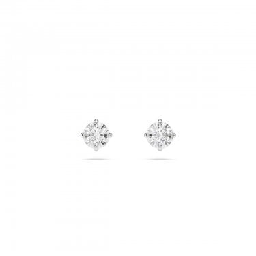 Swarovski Stilla Attract Round Cut Crystal Stud Earrings 0.4cm 