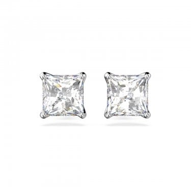 Swarovski Stilla Attract Square Cut Crystal Stud Earrings 0.6cm