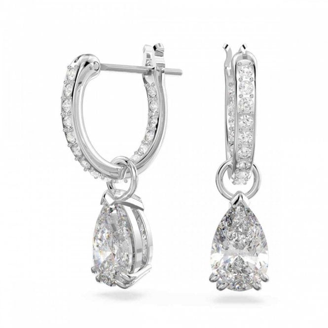 Swarovski Jewellery Swarovski Stilla Pear Cut Crystal Hoop Earrings 2 x 0.5cm