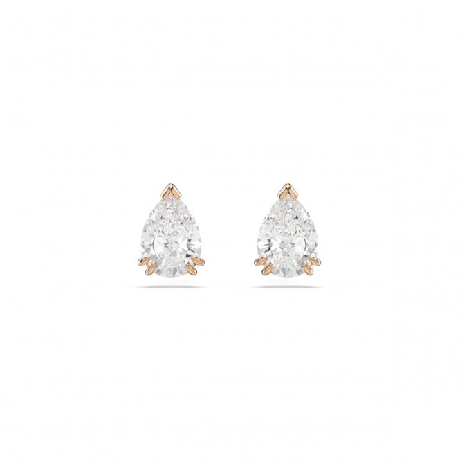 Swarovski Jewellery Swarovski Stilla Pear Cut Rose Gold Tone Stud Earrings 0.8 x 0.6cm