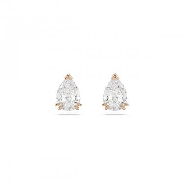 Swarovski Stilla Pear Cut Rose Gold Tone Stud Earrings 0.8 x 0.6cm