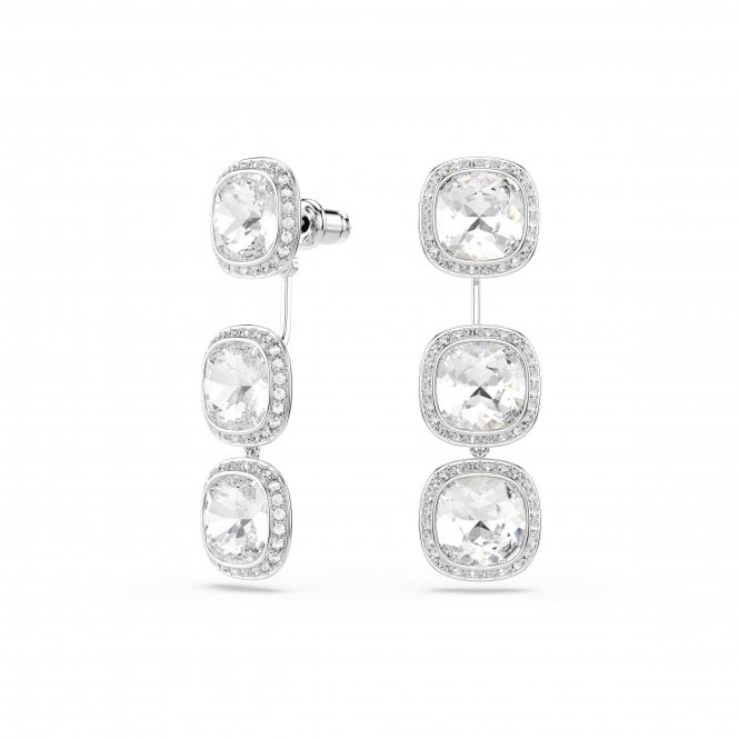 Swarovski Jewellery Swarovski Una Angelic Cushion Cut Crystal Drop Earrings 3.2 x 1.2cm