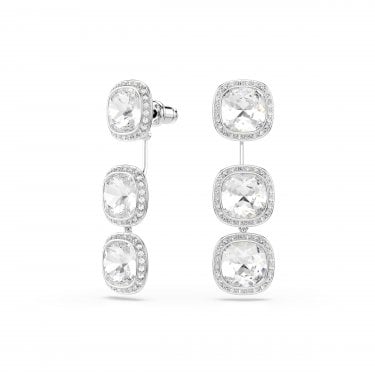 Swarovski Una Angelic Cushion Cut Crystal Drop Earrings 3.2 x 1.2cm