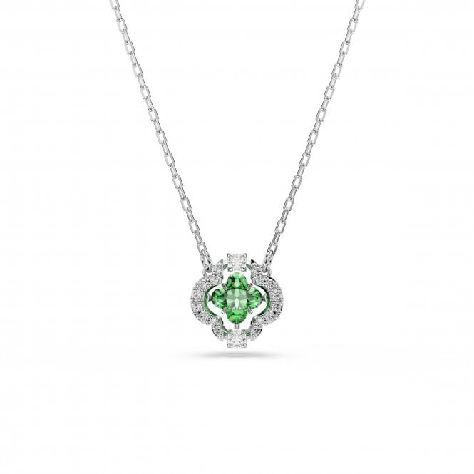 Swarovski Jewellery Swarovski Una Angelic Mixed Cuts Green Clover Necklace 1.1 x 1.1cm, 38-45cm