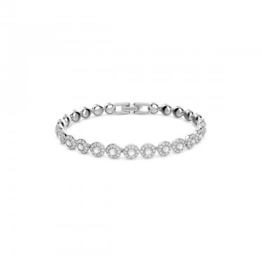 Swarovski Una Angelic Round Cut Pavé Small Tennis Bracelet 0.6cm, 16.5-18cm