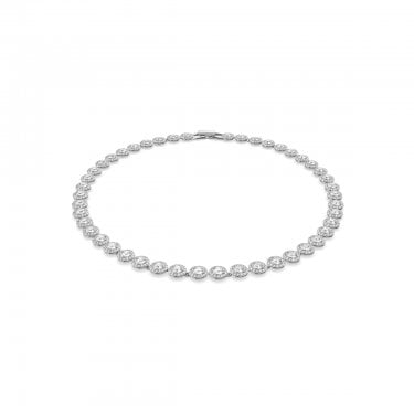 Swarovski Una Angelic Round Cut Pavé Tennis Necklace 38cm 