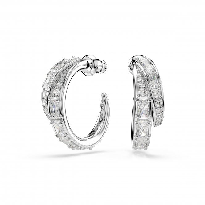 Swarovski Jewellery Swarovski Vienna Mixed Cuts Crystal Hoop Earrings 2.3 x 0.8 x 2.2cm