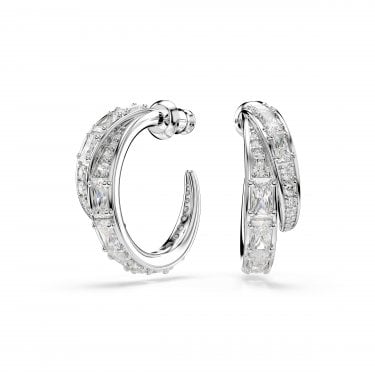 Swarovski Vienna Mixed Cuts Crystal Hoop Earrings 2.3 x 0.8 x 2.2cm