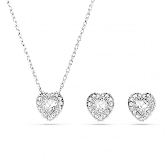 Swarovski Jewellery Swarovski x Ariana Grande Mixed Cuts Crystal Heart Necklace & Earrings Set 1 x 1cm, 1 x 0.9cm, 38-45cm 