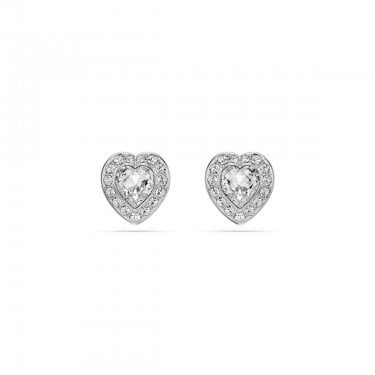 Swarovski x Ariana Grande Mixed Cuts Crystal Heart Stud Earrings 1 x 0.9cm