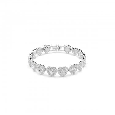 Swarovski x Ariana Grande Mixed Cuts Crystal Heart Tennis Bracelet 1.9cm, 16.8 - 21.8cm