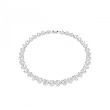 Swarovski x Ariana Grande Mixed Cuts Crystal Heart Tennis Necklace 2.1cm, 38 - 45.6cm