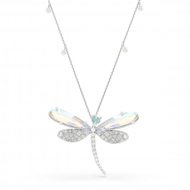 Swarovski Jewellery Swarovski x Ariana Grande Mixed Cuts Crystal Pearl Dragonfly Necklace & Brooch 5.3 x 7cm, 80-90cm