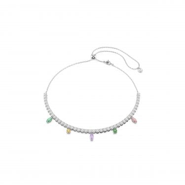 Swarovski x Ariana Grande Mixed Cuts Multicoloured Adjustable Slider Necklace 0.4cm, 30-44cm