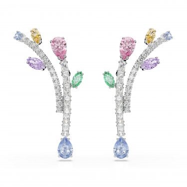Swarovski x Ariana Grande Mixed Cuts Multicoloured Bouquet Drop Earrings 4.4 x 2.4cm 