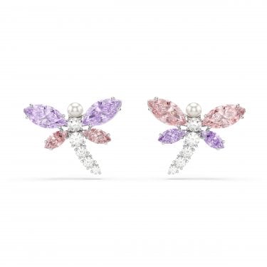 Swarovski x Ariana Grande Mixed Cuts Multicoloured Dragonfly Stud Earrings 1.4 x 1.8cm