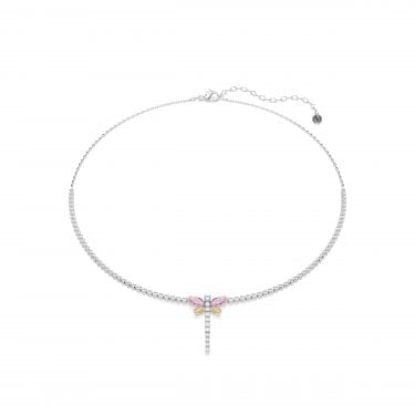 Swarovski x Ariana Grande Mixed Cuts Multicoloured Dragonfly Y Necklace 2.6 x 1.7cm, 30-44cm