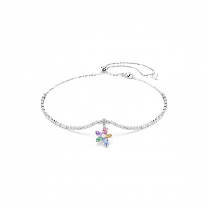 Swarovski Jewellery Swarovski x Ariana Grande Mixed Cuts Multicoloured Flower & Pearl Adjustable Slider Necklace 1.5 x 1.2cm, 30-44cm