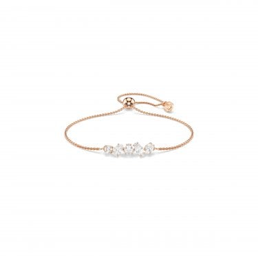 Swarovski Mesmera Mixed Cuts Crystal Rose Gold Tone Adjustable Slider Bracelet 0.6 x 2.4cm, 12-24cm