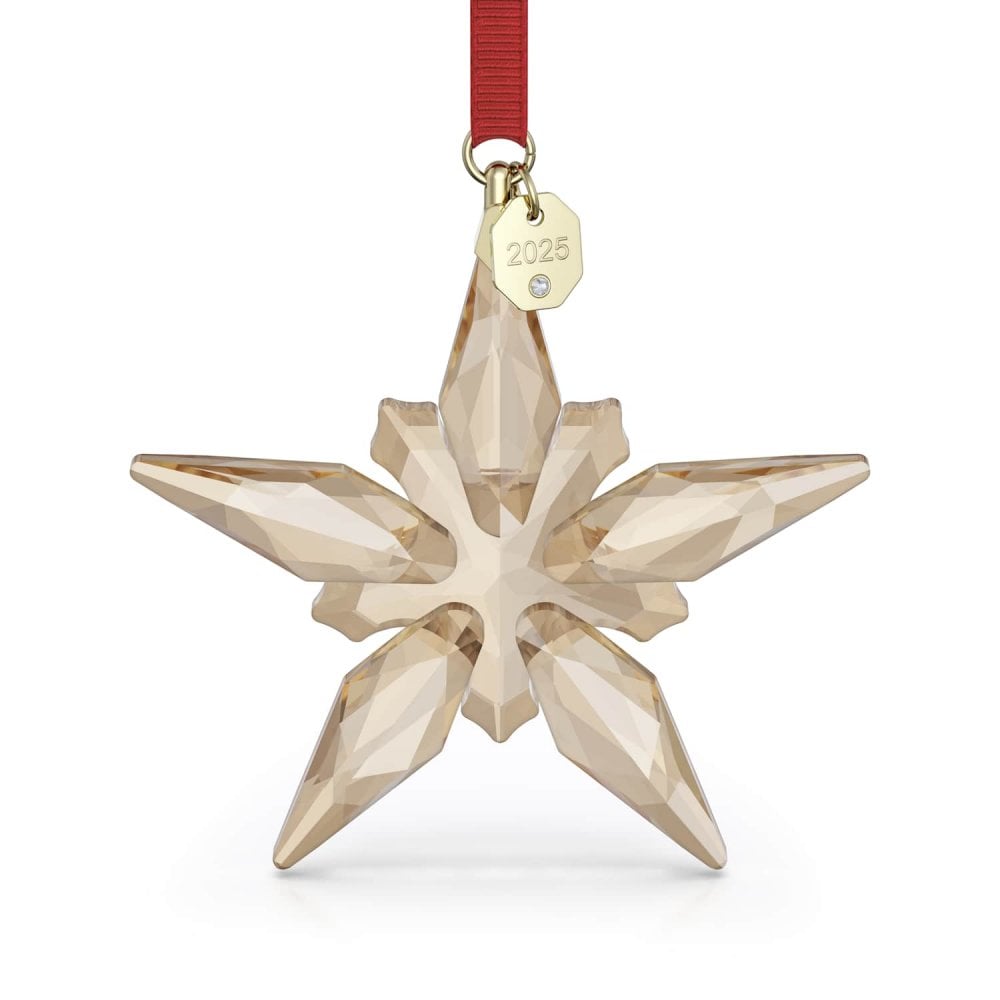 Swarovski Ornaments Red/Gold/Light Swarovski Annual Edition Festive Ornament 2025 X 1.3 X 7.2Cm Size 7.7