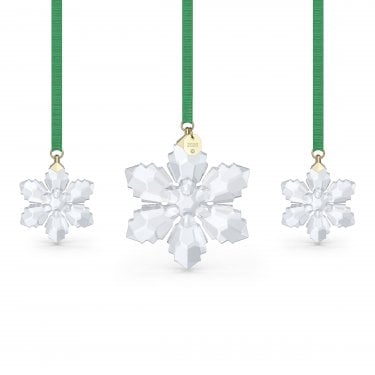Swarovski Annual Edition Ornament Set 2026 8.4 x 1.3 x 6.6cm, 3.9 x 5.4 x 0.8cm