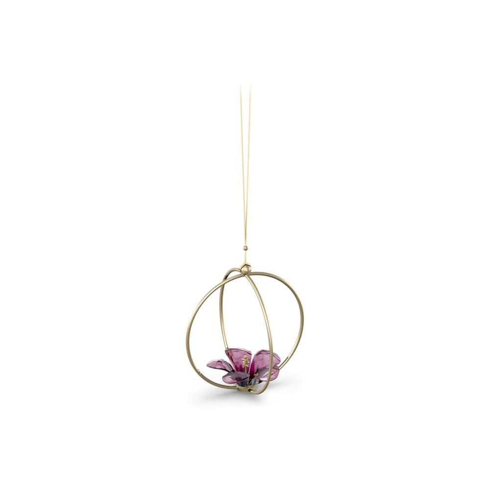 Swarovski Ornaments Swarovski Garden Tales Hibiscus Ball Ornament X 8Cm Size 8.6