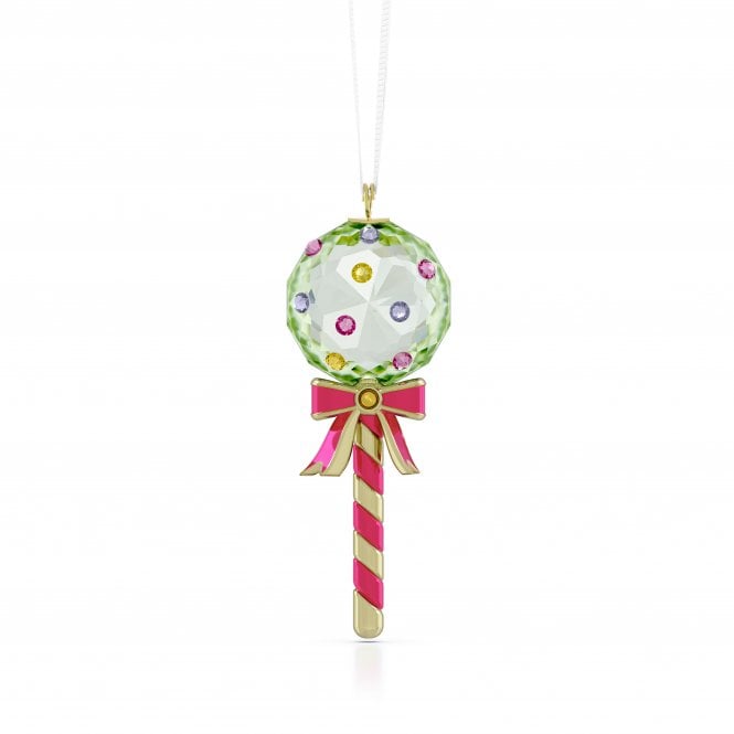 Swarovski Ornaments Swarovski Holiday Cheers Dulcis Green Lollipop Ornament 5.8 x 1.4 x 1.6cm
