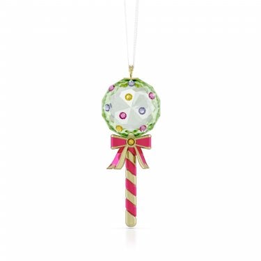 Swarovski Holiday Cheers Dulcis Green Lollipop Ornament 5.8 x 1.4 x 1.6cm