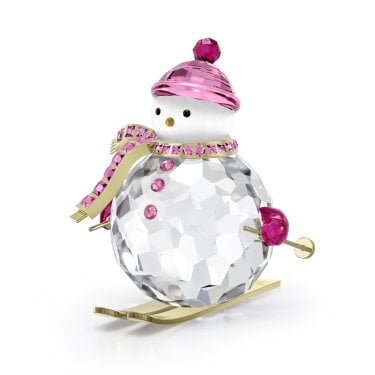 Swarovski Holiday Cheers Dulcis Pink Snowman 5.7 x 4.6 x 5.6cm