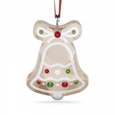 Swarovski Holiday Cheers Gingerbread Bell Ornament 4.3 x 1.6 x 3.2cm