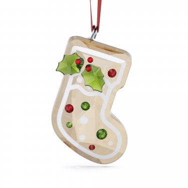 Swarovski Holiday Cheers Gingerbread Stocking Ornament 4.7 x 1.6 x 3.2cm
