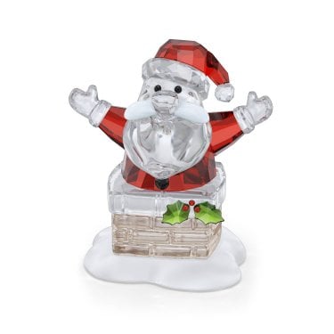 Swarovski Holiday Cheers Santa Claus and Chimney 7.4 x 4.7 x 6.8cm 
